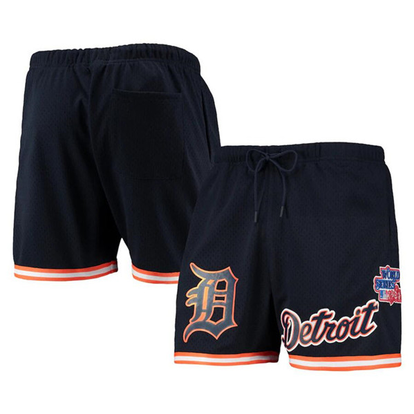 Men's Detroit Tigers Navy Team Logo Mesh Shorts